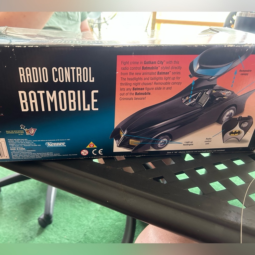 Radio controlled Batmobile. Vintage. Works. Collectible. Car & remote control.